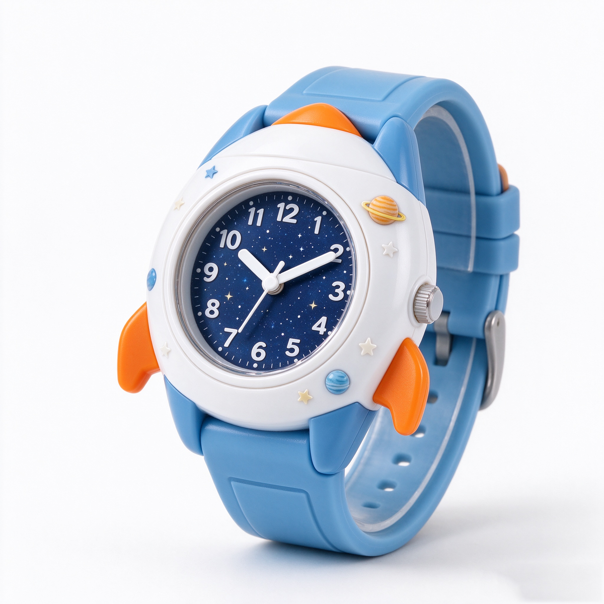 White Rocket Ship Kids Watch