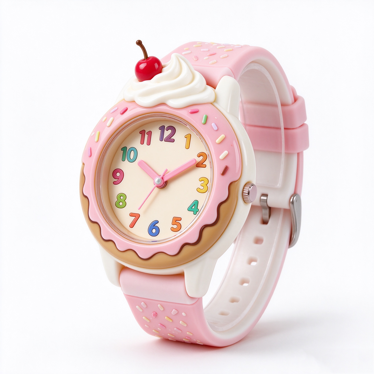 Pink Donut Cherry Kids Watch