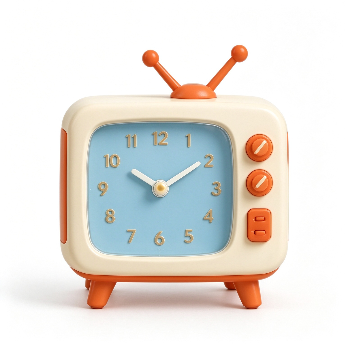 Retro TV Style Desk Clock