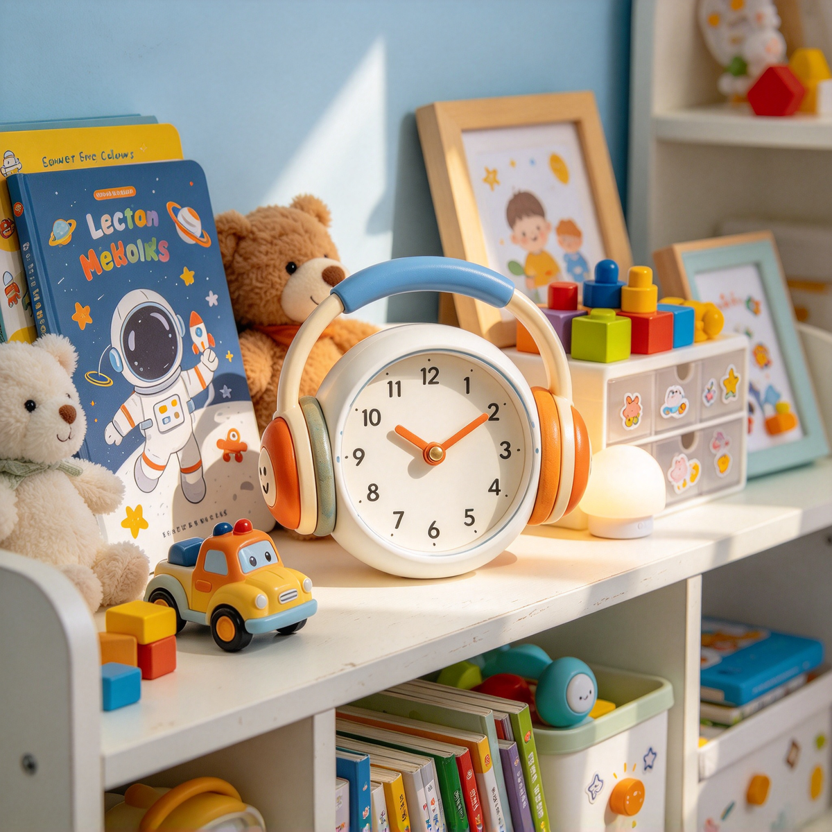 Headphone Shaped Kids Table Clock
