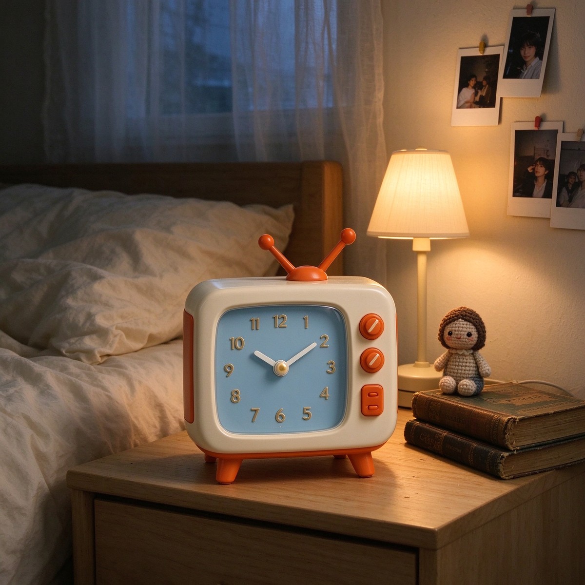 Retro TV Style Desk Clock