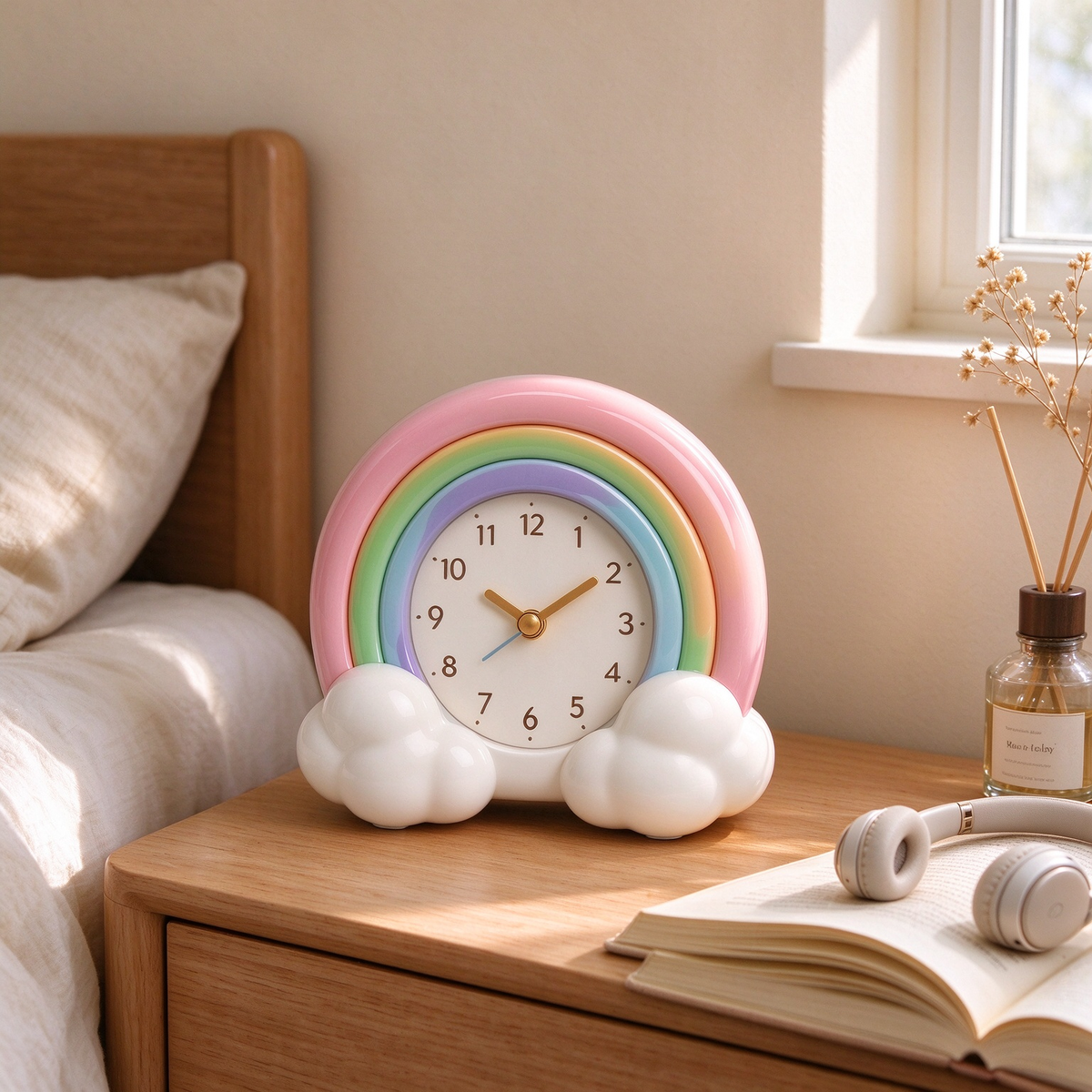 Rainbow Cloud Kids Alarm Clock