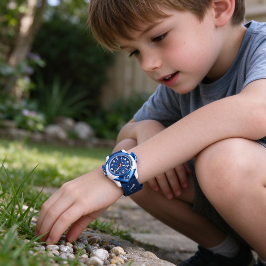Blue Space Rocket Kids Watch