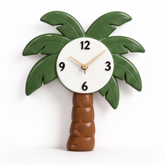 Tropical Palm Tree Wall Clock