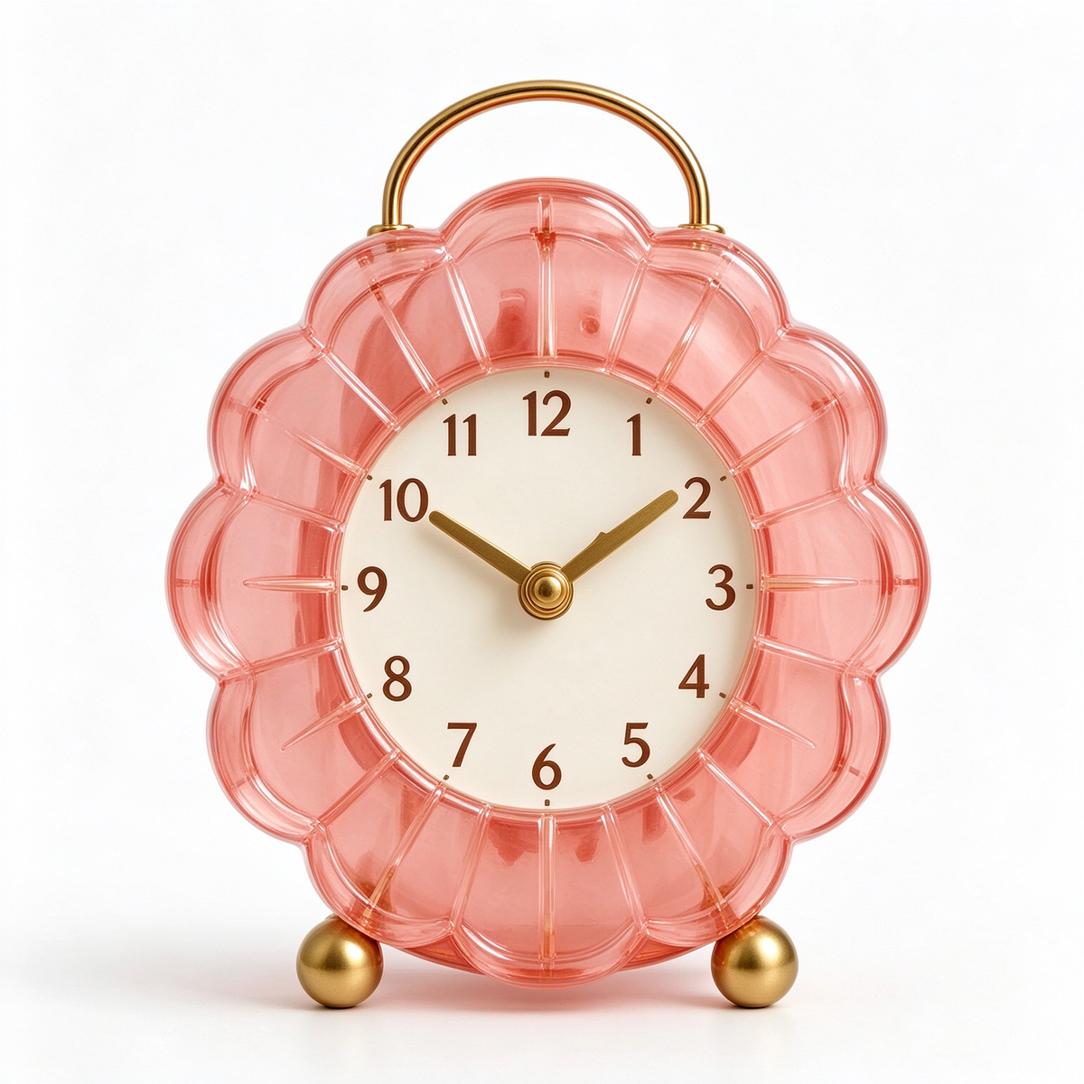 Pink Transparent Flower Alarm Clock